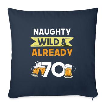 Geschenk 70 Jahre Geburtstag Bier Biertrinker - Sofakissenbezug 45 x 45 cm - Navy - Vorne