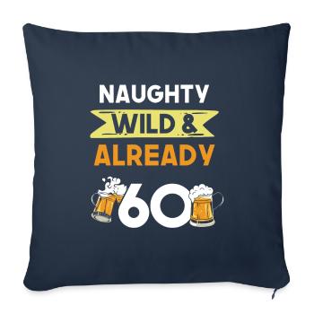 Geschenk 60 Jahre Geburtstag Bier Biertrinker - Sofakissenbezug 45 x 45 cm - Navy - Vorne