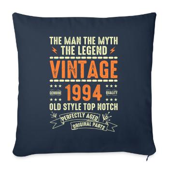 1994 Cadeau Anniversaire Vintage 1994 Millésime 1994 - Housse de coussin décorative 45 x 45 cm - bleu marine - Devant