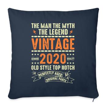 2020 Jubiläumsgeschenk Jahrgang 2020 Vintage 2020 - Sofakissenbezug 45 x 45 cm - Navy - Vorne