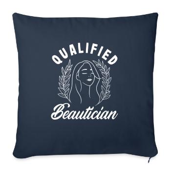 Soins de la peau Cosmétiques esthéticiennes - Housse de coussin décorative 45 x 45 cm - bleu marine - Devant
