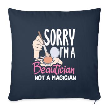Soins de la peau Cosmétiques esthéticiennes - Housse de coussin décorative 45 x 45 cm - bleu marine - Devant