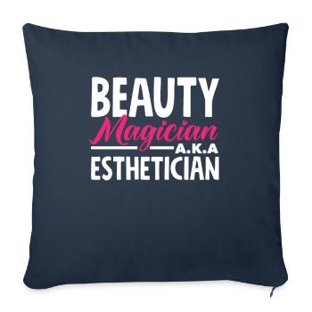 Soins de la peau Esthéticienne Cosmétiques - Housse de coussin décorative 45 x 45 cm - bleu marine - Devant