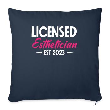 Soins de la peau Esthéticienne Cosmétiques - Housse de coussin décorative 45 x 45 cm - bleu marine - Devant