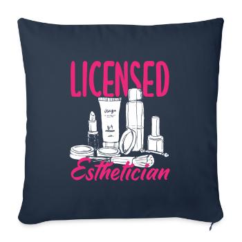 Soins de la peau Esthéticienne Cosmétiques - Housse de coussin décorative 45 x 45 cm - bleu marine - Devant