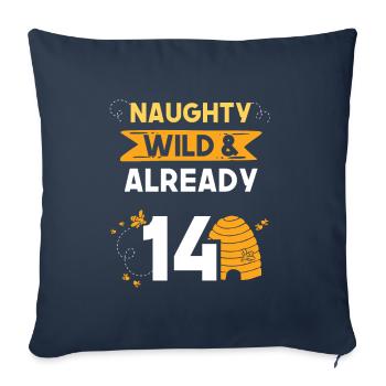 14 Jahre Geburtstag Junge Mädchen Imker Biene - Sofakissenbezug 45 x 45 cm - Navy - Vorne