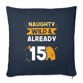 15 Jahre Geburtstag Junge Mädchen Imker Biene - Sofakissenbezug 45 x 45 cm - Navy - Vorne