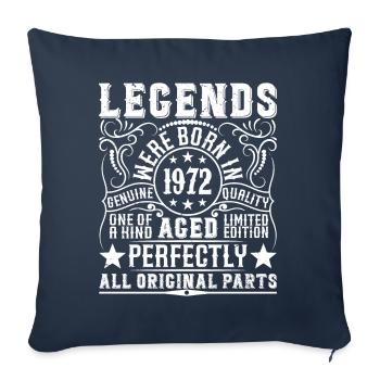 Légendaire Depuis 1972 Anniversaire 1972 Né en 1972 - Housse de coussin décorative 45 x 45 cm - bleu marine - Devant