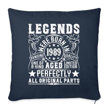 Légendaire Depuis 1989 Anniversaire 1989 Millésime 1989 - Housse de coussin décorative 45 x 45 cm - bleu marine - Devant