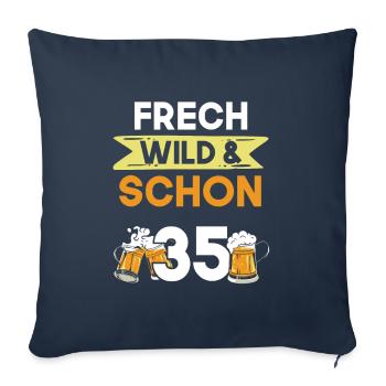 Geschenk 35 Jahre Geburtstag Bier Biertrinker - Sofakissenbezug 45 x 45 cm - Navy - Vorne