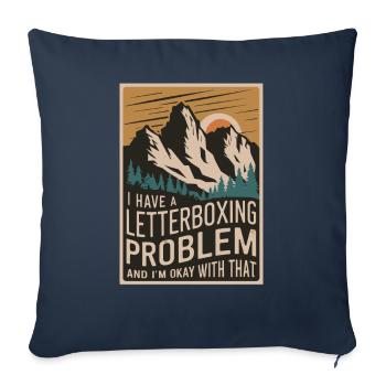 J’ai un problème de boîte aux lettres drôle - Housse de coussin décorative 45 x 45 cm - bleu marine - Devant
