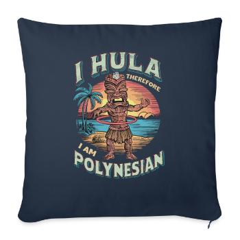 I Hula Therefore I Am Polynesian - Sofa pillowcase 17,3'' x 17,3'' (45 x 45 cm) - navy - Front