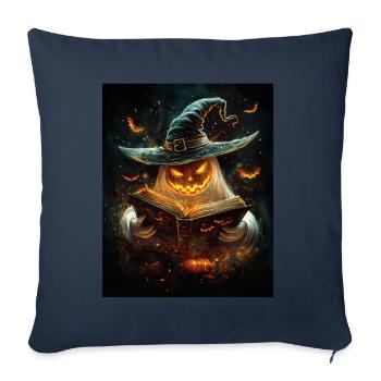 Cadeau d’Halloween Femmes Hommes Enfants Décoration - Housse de coussin décorative 45 x 45 cm - bleu marine - Devant