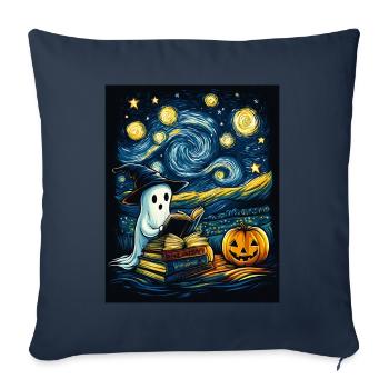 Cadeau d’Halloween Femmes Hommes Enfants Décoration - Housse de coussin décorative 45 x 45 cm - bleu marine - Devant