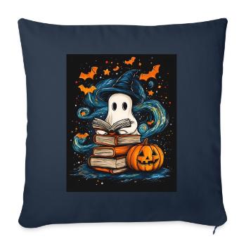 Cadeau d’Halloween Femmes Hommes Enfants Décoration - Housse de coussin décorative 45 x 45 cm - bleu marine - Devant