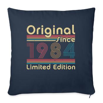 Vinatge 1984 Birthday Gift - Sofa pillowcase 17,3'' x 17,3'' (45 x 45 cm) - navy - Front