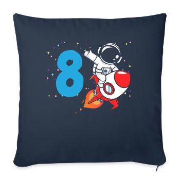 8th Birthday Boys 8 Years Astronaut Birthday - Sofa pillowcase 17,3'' x 17,3'' (45 x 45 cm) - navy - Front