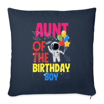 Children's Birthday Astronaut Family Members - Sofa pillowcase 17,3'' x 17,3'' (45 x 45 cm) - navy - Front