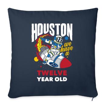 12th Birthday Boys Astronaut Birthday - Sofa pillowcase 17,3'' x 17,3'' (45 x 45 cm) - navy - Front