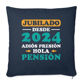 Retired from 2024 Goodbye Pressure Hello Pension - Sofa pillowcase 17,3'' x 17,3'' (45 x 45 cm) - navy - Front