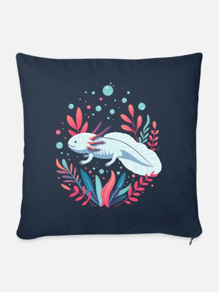 Axolotl - Sofakissenbezug 45 x 45 cm - Navy