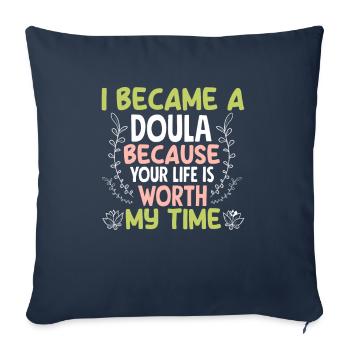 Doula Gift Doula Doulas - Sofa pillowcase 17,3'' x 17,3'' (45 x 45 cm) - navy - Front