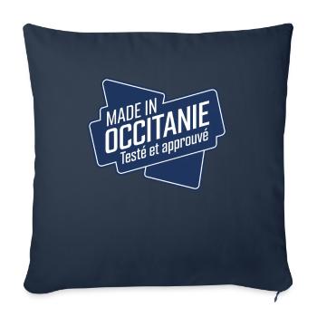 Made in Occitanie tested and approved - Sofa pillowcase 17,3'' x 17,3'' (45 x 45 cm) - navy - Front