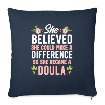 Doula Gift Doula Doulas - Sofa pillowcase 17,3'' x 17,3'' (45 x 45 cm) - navy - Front