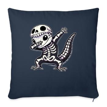 Halloween Skeleton Cute Gecko Men Women - Sofa pillowcase 17,3'' x 17,3'' (45 x 45 cm) - navy - Front