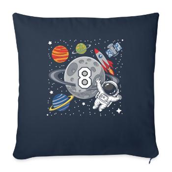 8th Birthday Boys 8 Years Astronaut Birthday - Sofa pillowcase 17,3'' x 17,3'' (45 x 45 cm) - navy - Front