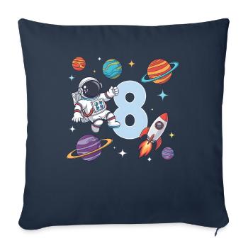 8th Birthday Boys 8 Years Astronaut Birthday - Sofa pillowcase 17,3'' x 17,3'' (45 x 45 cm) - navy - Front