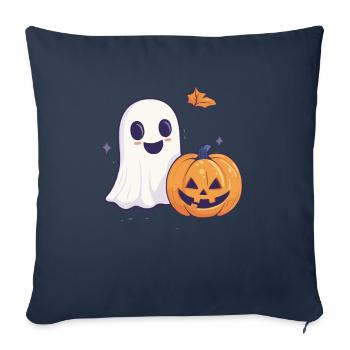 Cadeau d’Halloween Femmes Hommes Enfants Décoration - Housse de coussin décorative 45 x 45 cm - bleu marine - Devant