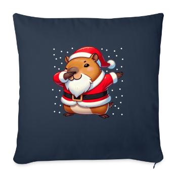 Weihnachten Capybara Santa Funny Capybara - Sofakissenbezug 45 x 45 cm - Navy - Vorne