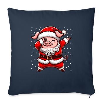 Pig Christmas Pig Lover Piglet - Sofa pillowcase 17,3'' x 17,3'' (45 x 45 cm) - navy - Front