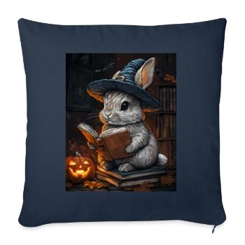 Cadeau d’Halloween Femmes Lapin Hommes Enfants Décoration - Housse de coussin décorative 45 x 45 cm - bleu marine - Devant
