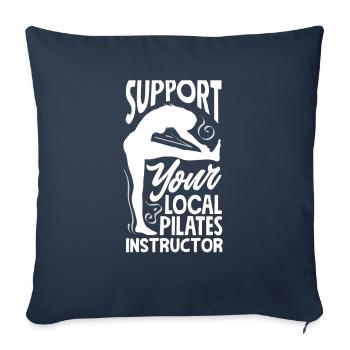Support your Pilates trainer locally - Sofa pillowcase 17,3'' x 17,3'' (45 x 45 cm) - navy - Front