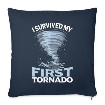 Tornade Tornade Météo Tempête Temps violent - Housse de coussin décorative 45 x 45 cm - bleu marine - Devant