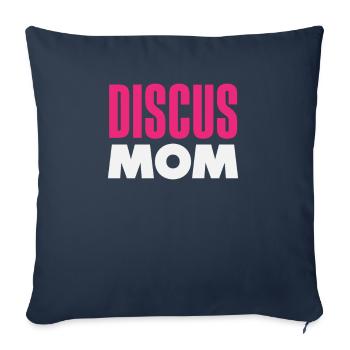 Lancer du disque Athlète Cadeau d’athlète - Housse de coussin décorative 45 x 45 cm - bleu marine - Devant