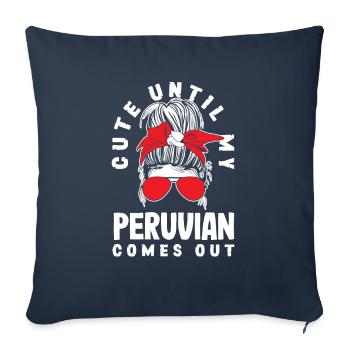 Peru Peruaner Geschenk - Sofakissenbezug 45 x 45 cm - Navy - Vorne