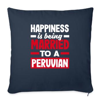 Peru Peruaner Geschenk - Sofakissenbezug 45 x 45 cm - Navy - Vorne