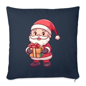 Weihnachtsmann Frauen Männer Kinder Weihnachten - Sofakissenbezug 45 x 45 cm - Navy - Vorne