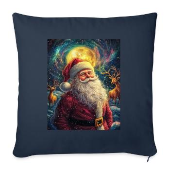 Weihnachtsmann Frauen Männer Kinder Weihnachten - Sofakissenbezug 45 x 45 cm - Navy - Vorne