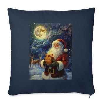 Weihnachtsmann Frauen Männer Kinder Weihnachten - Sofakissenbezug 45 x 45 cm - Navy - Vorne