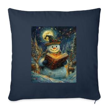 Snowman Christmas Decoration Women Men Children - Sofa pillowcase 17,3'' x 17,3'' (45 x 45 cm) - navy - Front