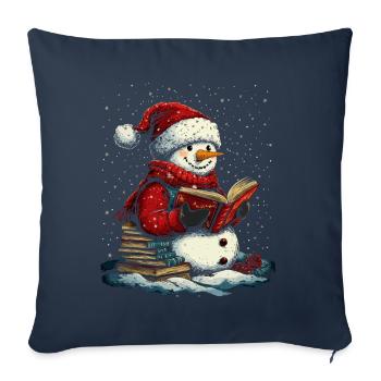 Snowman Christmas Decoration Women Men Children - Sofa pillowcase 17,3'' x 17,3'' (45 x 45 cm) - navy - Front