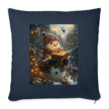 Snowman Christmas Decoration Women Men Children - Sofa pillowcase 17,3'' x 17,3'' (45 x 45 cm) - navy - Front