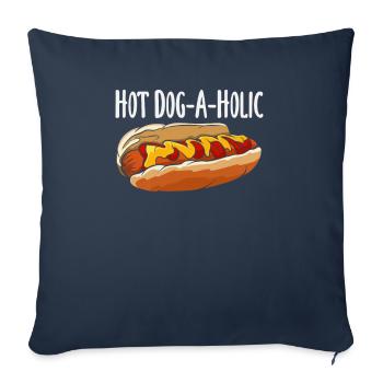 Fanatiques de hot-dogs Un pur plaisir pour tout le monde - Housse de coussin décorative 45 x 45 cm - bleu marine - Devant