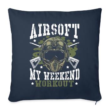 Tir en équipe Airsoft Stratégie Airsoft - Housse de coussin décorative 45 x 45 cm - bleu marine - Devant