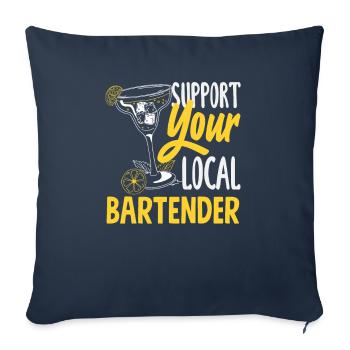 Funny Bartender Saying Bartender Gift - Sofa pillowcase 17,3'' x 17,3'' (45 x 45 cm) - navy - Front