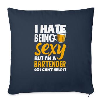 Funny Bartender Saying Bartender Gift - Sofa pillowcase 17,3'' x 17,3'' (45 x 45 cm) - navy - Front